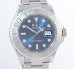 2019 Rolex Yacht-Master 116622 Blue Dial Steel Platinum 40mm Watch Box