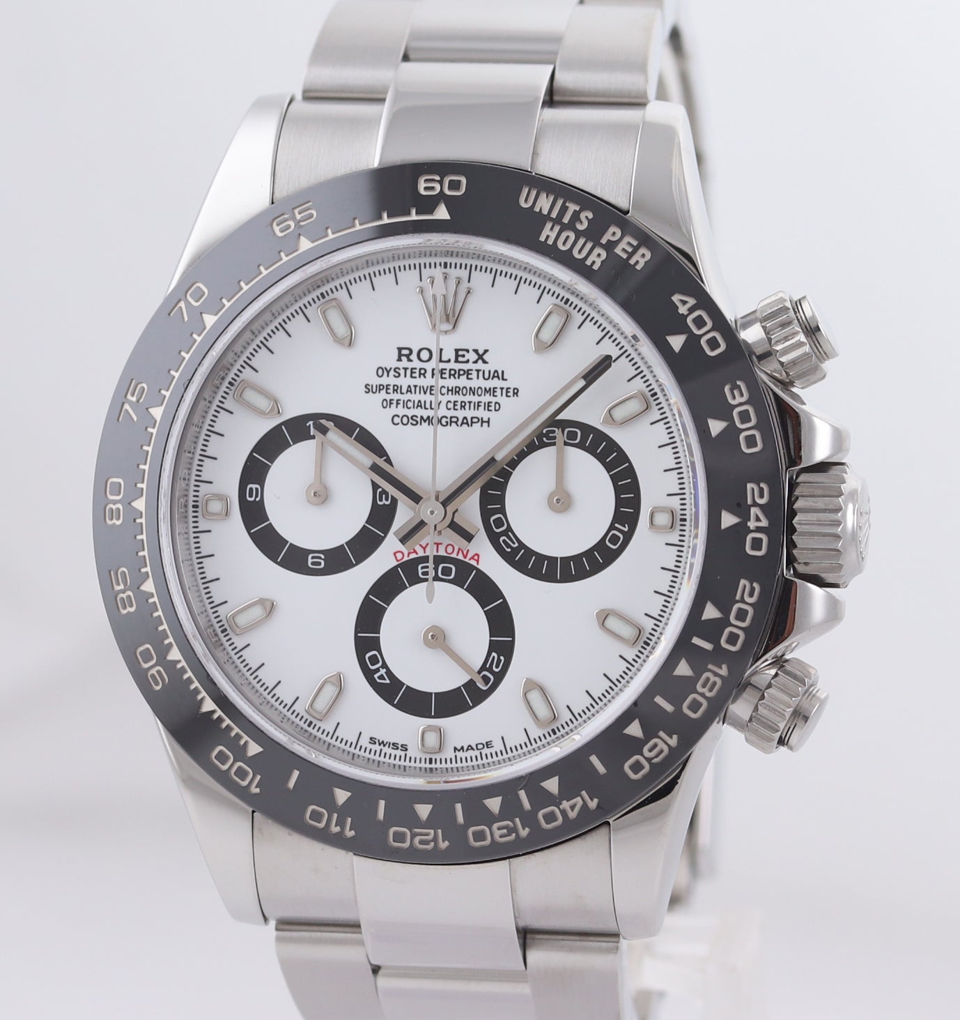2019 BOX PAPERS Rolex Daytona 116500LN White Dial Ceramic Panda 40mm Steel Watch