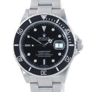 2005 PAPERS MINT Rolex Submariner Date 16610 Steel Black NO HOLES Watch Box