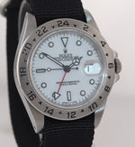 Rolex Explorer II White 16570 Polar 40mm Tritium Dial Date GMT Nato Watch