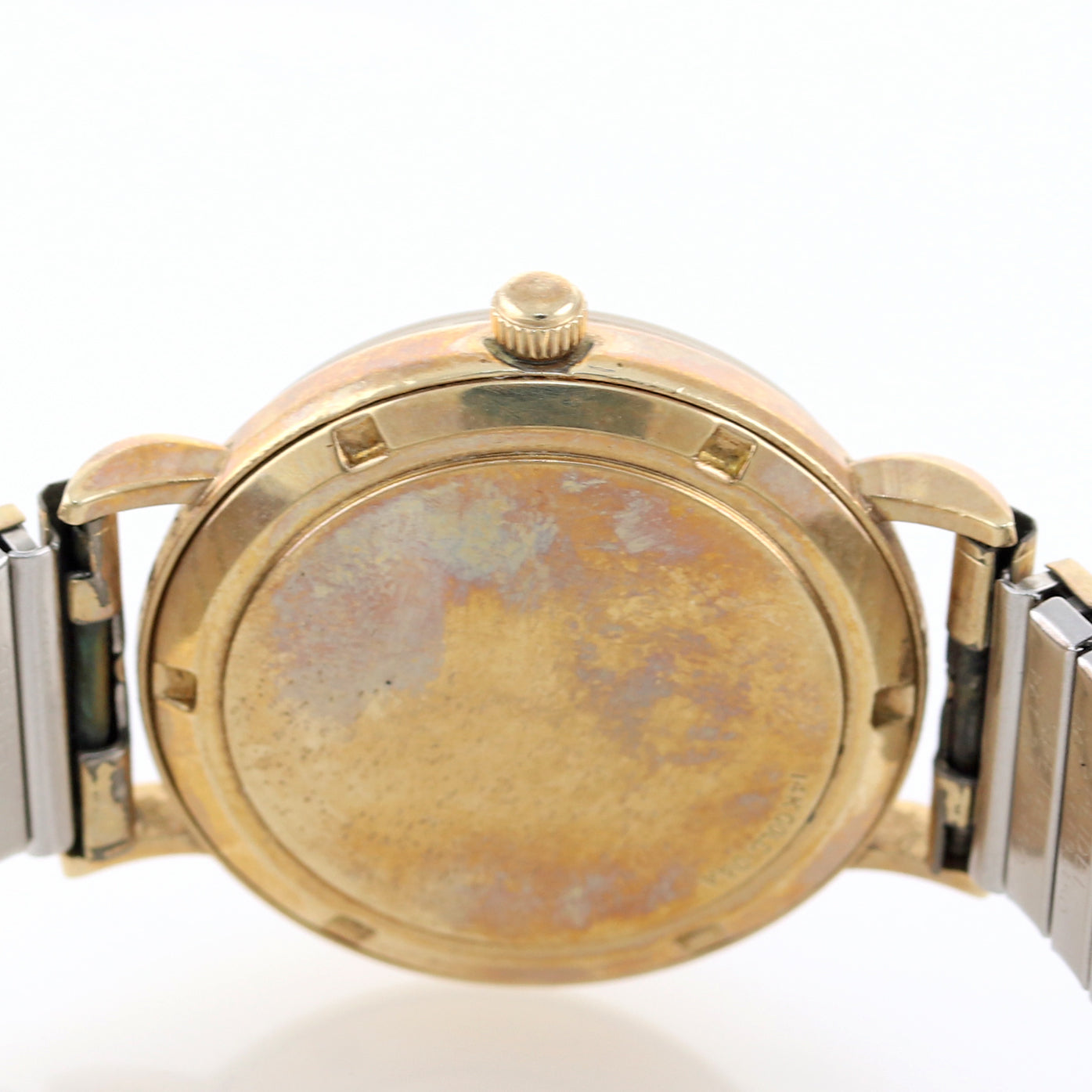 VTG Le Coultre 14k Yellow Gold Mystery Dial Automatic Bumper Movement Watch