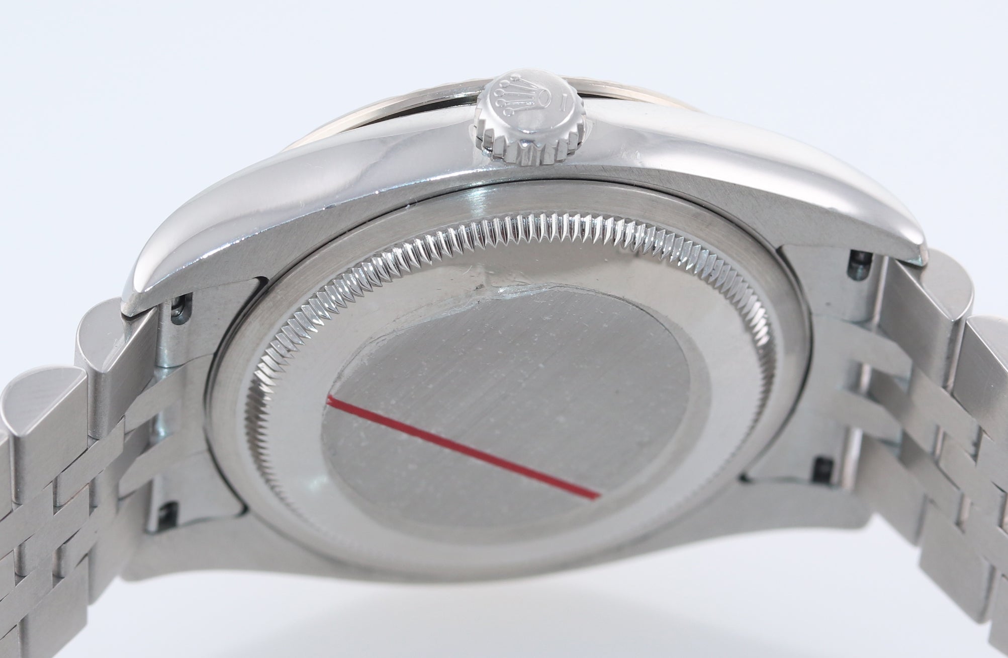 2005 Rolex DateJust 116264 Turn-O-Graph White T Bird Steel Jubilee 18k Watch