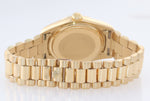 Rolex Day-Date President 36mm 1803 Yellow Gold 36mm White Stick Pie Pan Watch