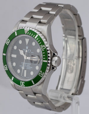 MINT Rolex Submariner Date Green 40mm KERMIT Stainless Steel Watch 16610 LV