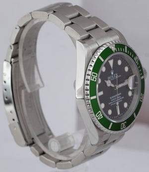 MINT Rolex Submariner Date Green 40mm KERMIT Stainless Steel Watch 16610 LV
