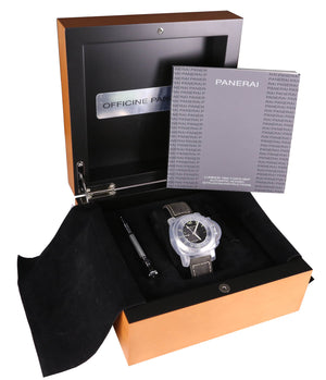 2015 Panerai PAM 535 R Luminor Hobnail 1950 GMT 3 Automatic 42mm Watch PAM00535