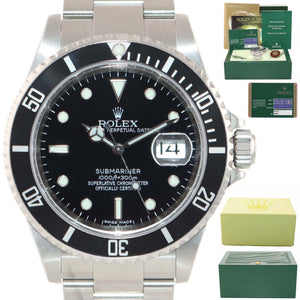 2009 ENGRAVED REHAUT PAPERS Rolex Submariner Date 16610 Steel 40mm Watch Box