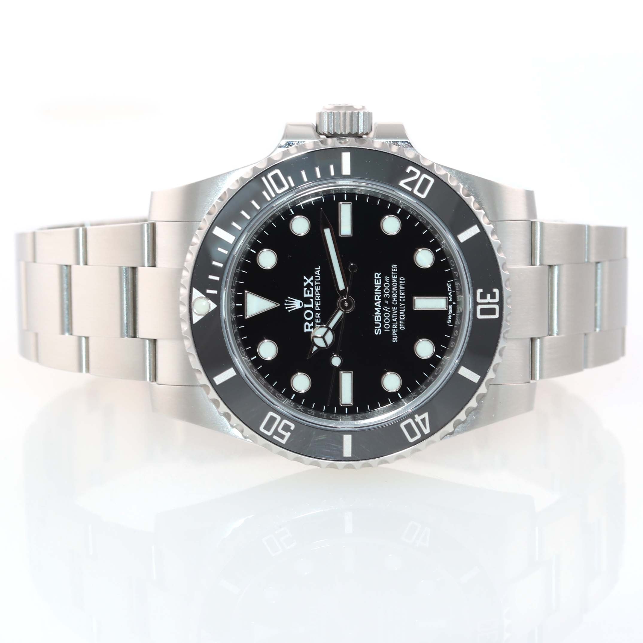 NEW 2018 PAPERS Rolex Submariner No-Date 114060 Steel Black Ceramic Watch Box