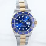 PAPERS Rolex Submariner 41mm Blue 126613LB Two Tone Gold Steel Watch