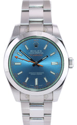 STICKERS PAPERS Rolex Milgauss Blue Anniversary Green 116400GV Steel Watch Box