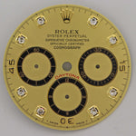 FACTORY Rolex Zenith 16528 16523 Gold Original Champagne Inverted 6 Diamond Dial