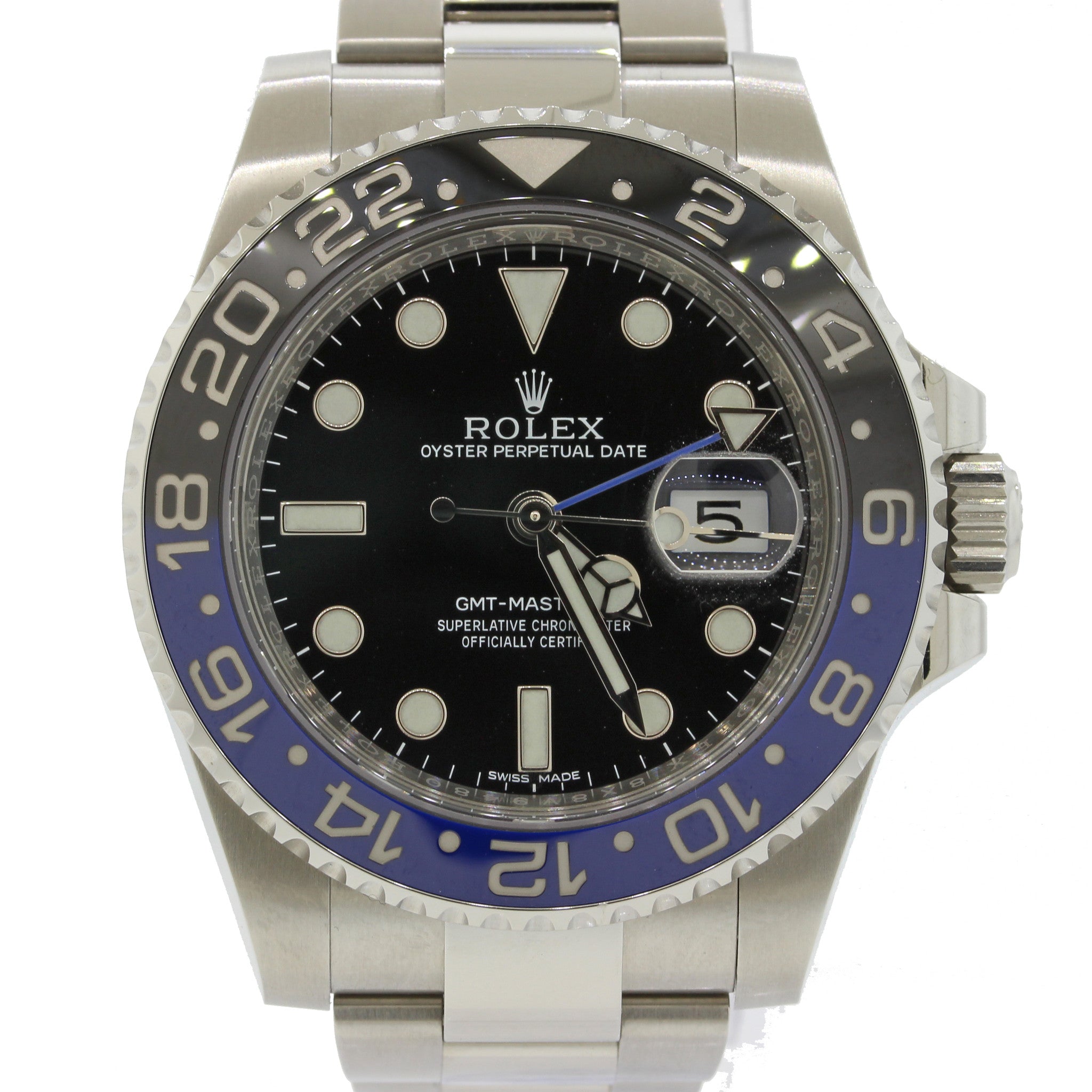 2018 Rolex GMT Master II 116710 BLNR Steel GMT Ceramic Batman Watch wBox