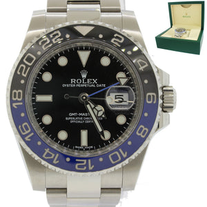 2018 Rolex GMT Master II 116710 BLNR Steel GMT Ceramic Batman Watch wBox