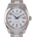 PAPERS Rolex Milgauss 116400 White Orange 40mm Steel Anti-Magnetic Watch Box