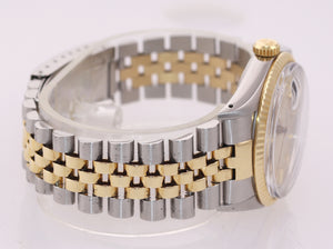 Rolex DateJust 16013 Two Tone Gold Steel Champagne Jubilee 18k Gold Steel Watch