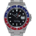 UNPOLISHED 2007 Rolex GMT-Master 2 16710 PEPSI Blue Red Error Dial 40mm Watch