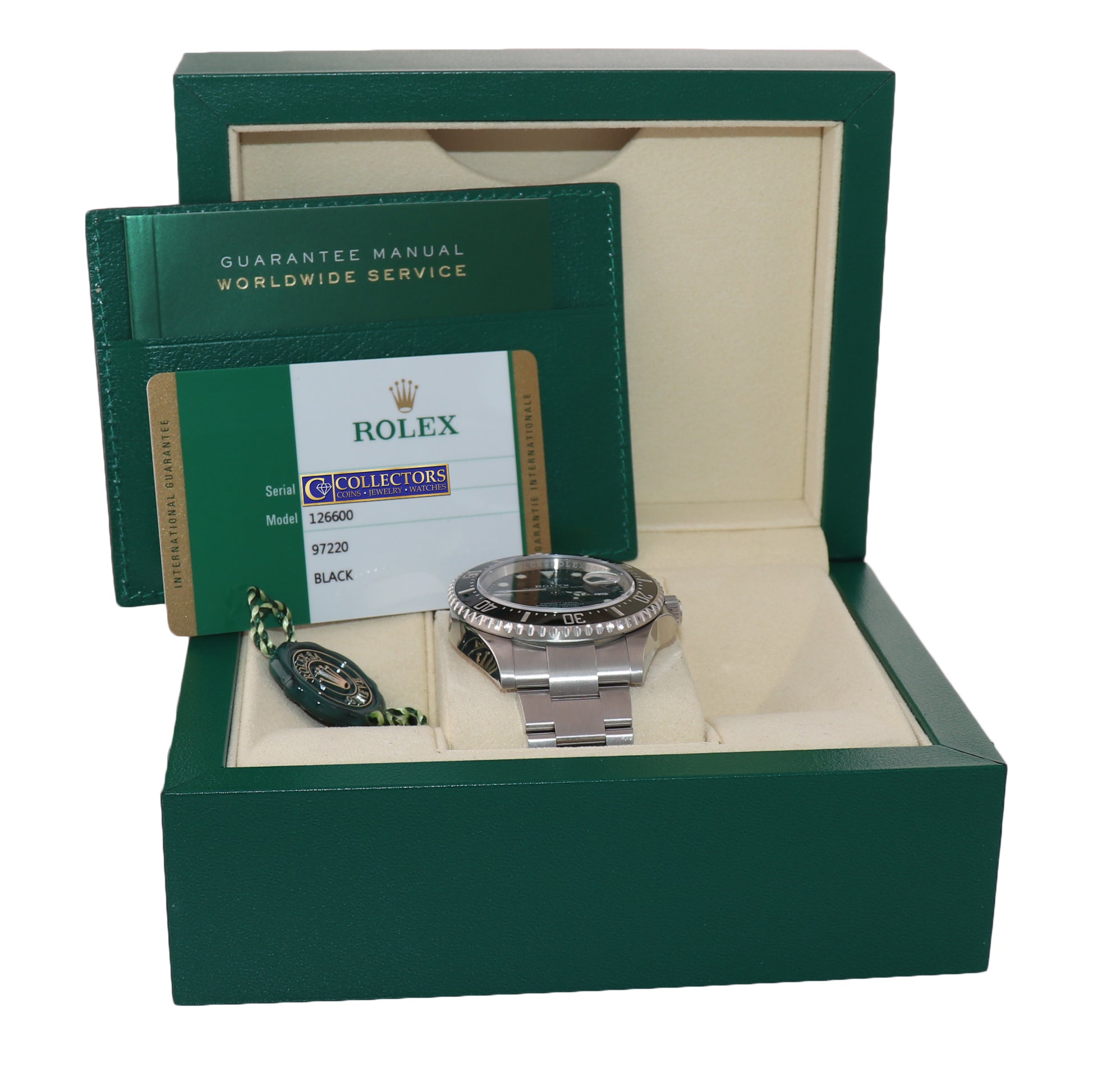2020 PAPERS Mark II Rolex Red Sea-Dweller 43mm 126600 Steel Watch Box
