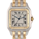 Ladies Cartier Panthere 18k Gold Steel 3 Row Two Tone 26mm Quartz Date Watch
