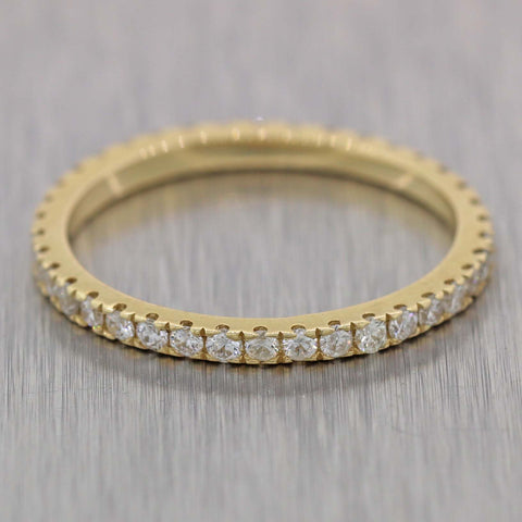 Modern 14k Yellow Gold 0.53ctw Diamond Wedding Band Ring