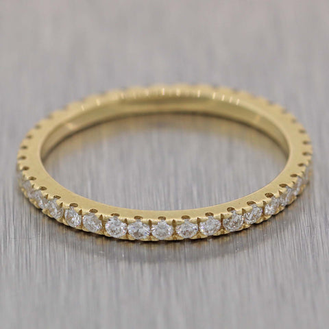 Modern 14k Yellow Gold 0.53ctw Diamond Wedding Band Ring