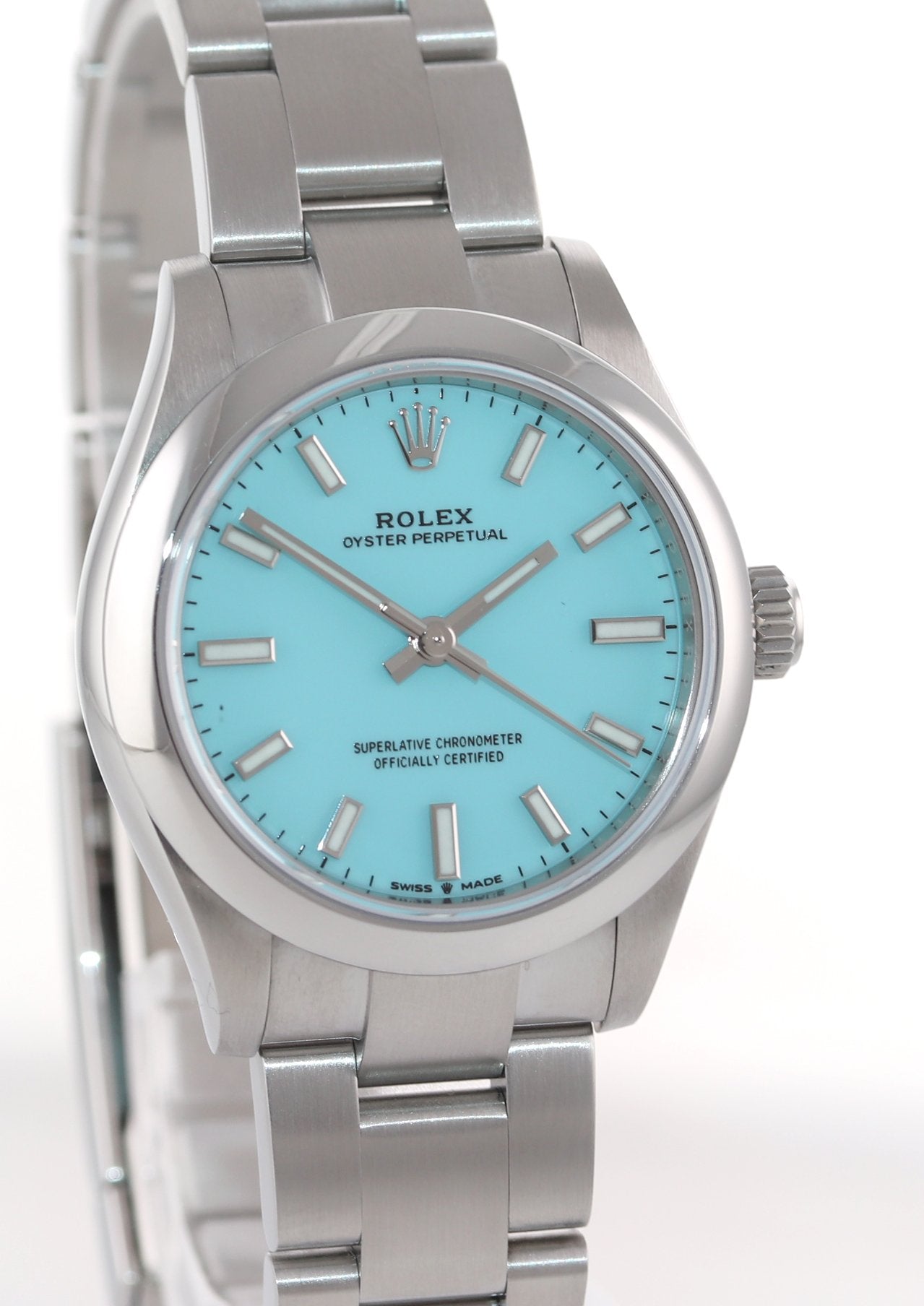 2021 PAPERS Rolex Oyster Perpetual 31 Tiffany Blue 31mm Mid-Size 277200 watch