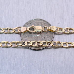 Men's 17.09g 14k Yellow Gold Anchor Mariner Chain 20.5" Necklace