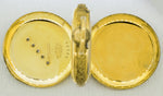 Antique 14k Solid Yellow Gold  0.10ctw Diamond Elgin 38184 Pocket Watch