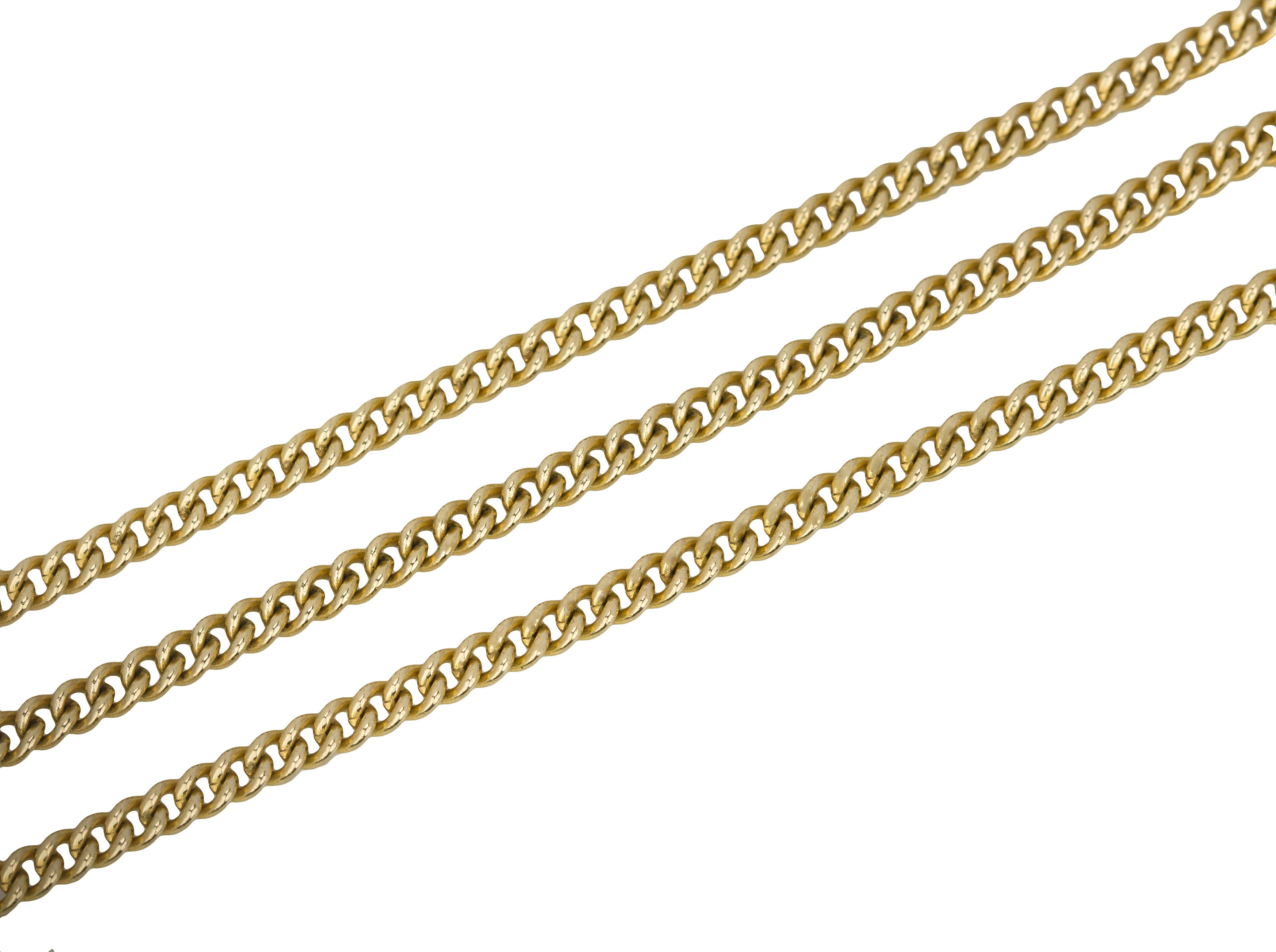 Men's 14K Yellow Gold 3mm Wide Cuban Link Chain 26.00" Necklace 18.4gr