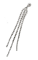 Lovely Ladies 14K White Gold 5.58ctw Diamond Drop Dangling Stiletto Earrings