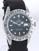 2004 Rolex Explorer II Black 16570 Polar 40mm Date GMT Nato Watch
