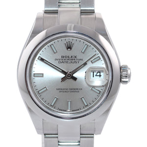 PAPERS 2018 MINT Ladies Rolex DateJust 26mm Silver Stick 279160 Steel Watch Box