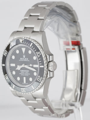 NEWEST CARD STICKERED Rolex Submariner No-Date Ceramic Black 40mm Watch 114060