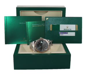 2014 PAPERS Rolex Datejust 2 41MM Rhodium Diamond 116334 White Gold Watch Box