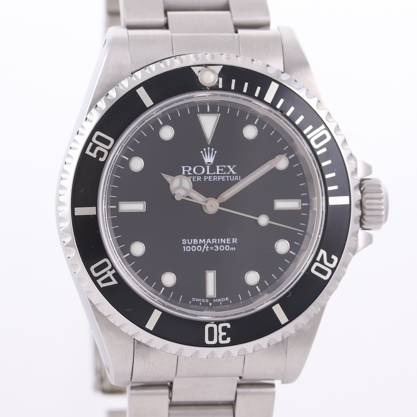 PAPERS Rolex Submariner No-Date 14060m Steel Black Dive 40mm Watch