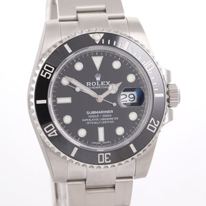 2019 BRAND NEW STICKERS Rolex Submariner 116610 Steel Black Ceramic Watch PAPERS