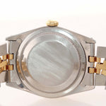 Silver Stick Rolex DateJust 16233 Two Tone 18k Gold & Steel Jubilee Watch