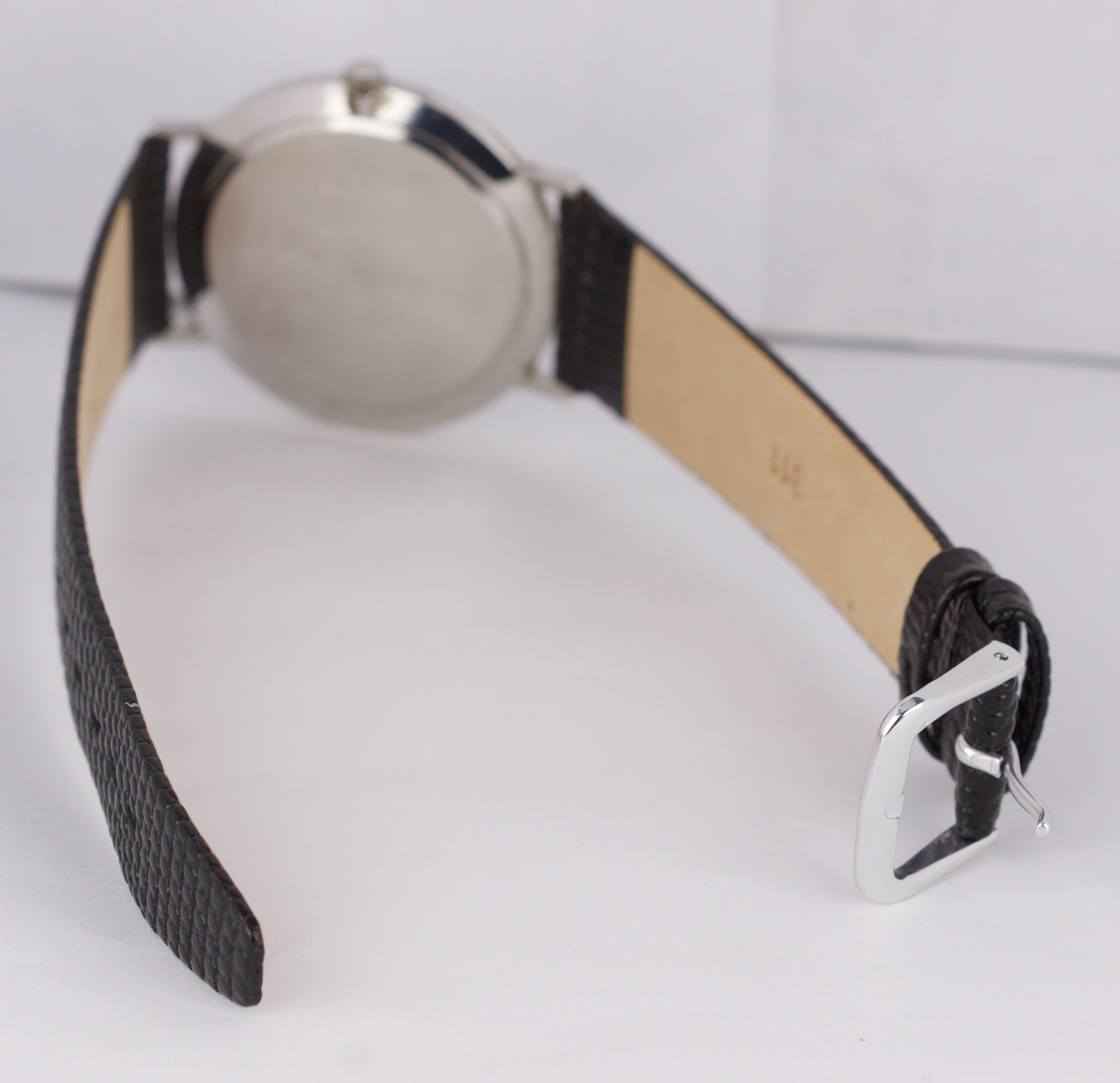 Tiffany & Co. Classic Stainless Steel White 'Larkin' Black 33mm Watch 14.81.221