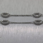 Modern 14k White Gold 0.50ctw Diamond 18.5" Necklace