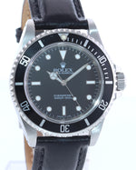 Rolex Submariner No-Date 2 line dial 14060 Steel Black 40mm Leather Watch