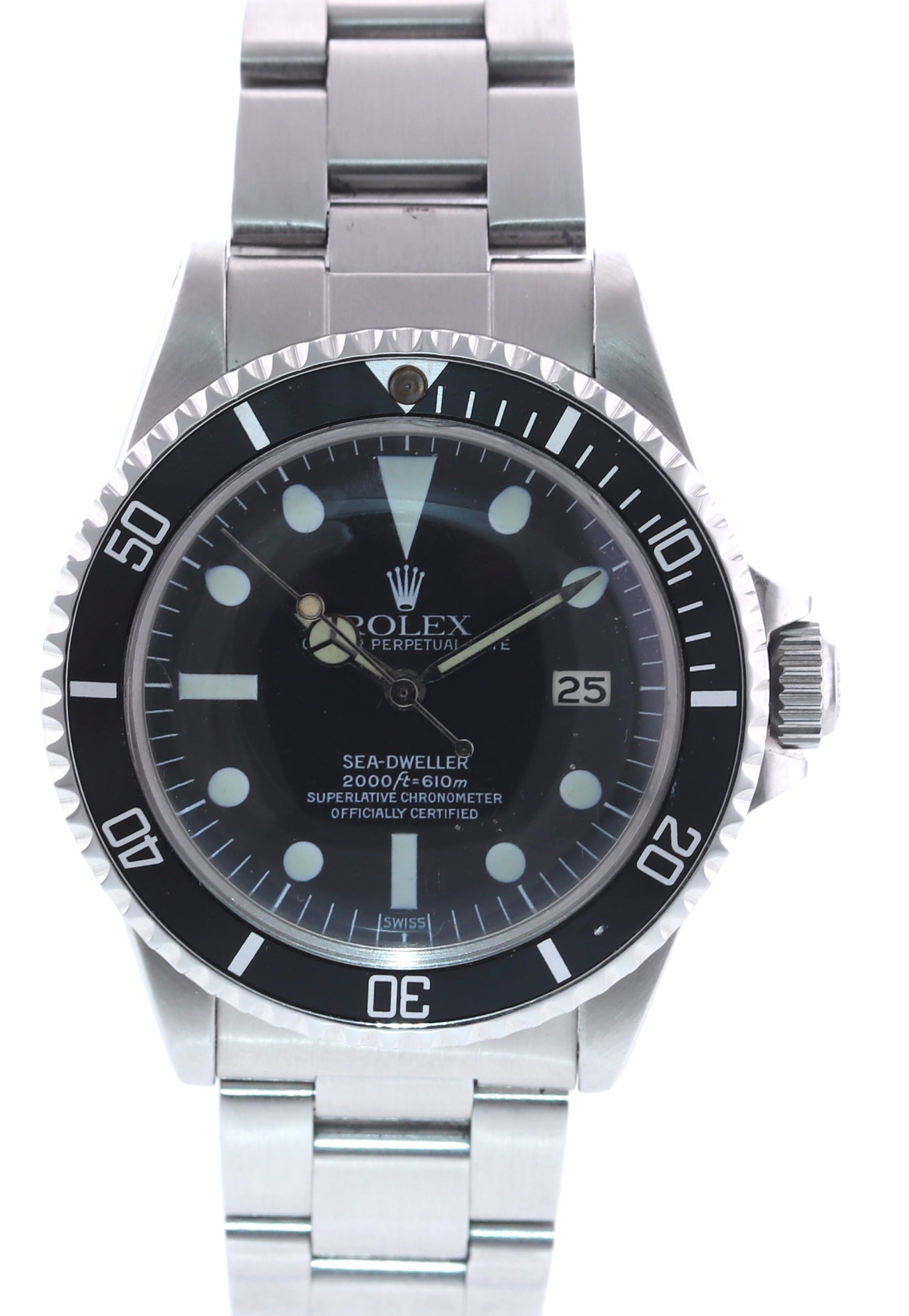 Rolex Sea Dweller Matte Patina Dial 1665 40mm Steel Oyster Watch Box