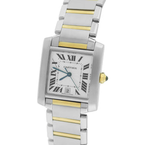 Cartier Tank Francaise Full-Size Auto Two-Tone Gold Date Watch W51005Q4 2302