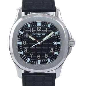 Patek Philippe Steel 5064 Aquanaut Black Tropical Rubber Strap 36mm Quartz Watch