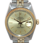 Rolex DateJust 16013 Two-Tone 18k Gold Steel Jubilee Champagne Dial Watch