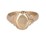 1880's Antique Victorian Estate Solid 10K Yellow Gold 13mm Signet Ring