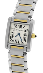 Ladies Cartier Tank Francaise Stainless Roman Swiss Quartz Watch 2300 W51007Q4