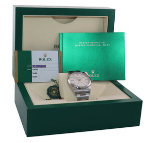 NEW 2019 PAPERS Rolex Oyster Perpetual Steel 39mm White Dial 114300 Watch Box