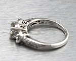 Women's Modern 14K White Gold 1.10ctw Diamond Engagement Ring