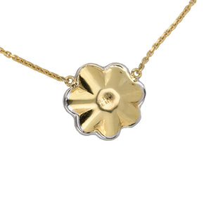 Women's Modernist Italian 18K Yellow Gold Ornate 0.42ctw Diamond Necklace