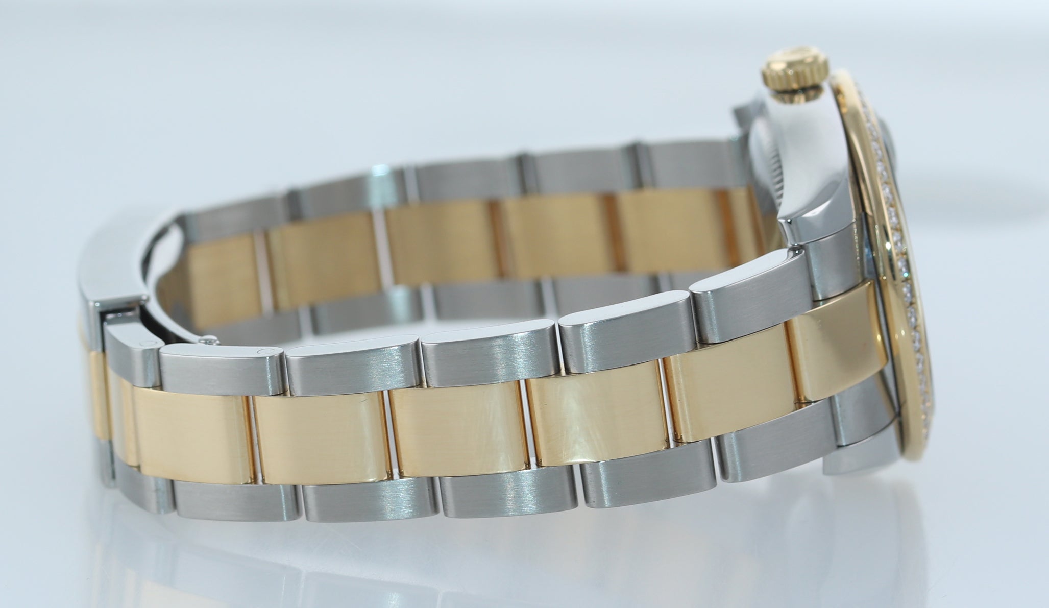 Rolex DateJust Mid-Size 31mm MOP Diamond 178383 Gold Steel Watch