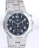 Vacheron Constantin Overseas 40mm Black Steel Chronograph Date Watch 49140